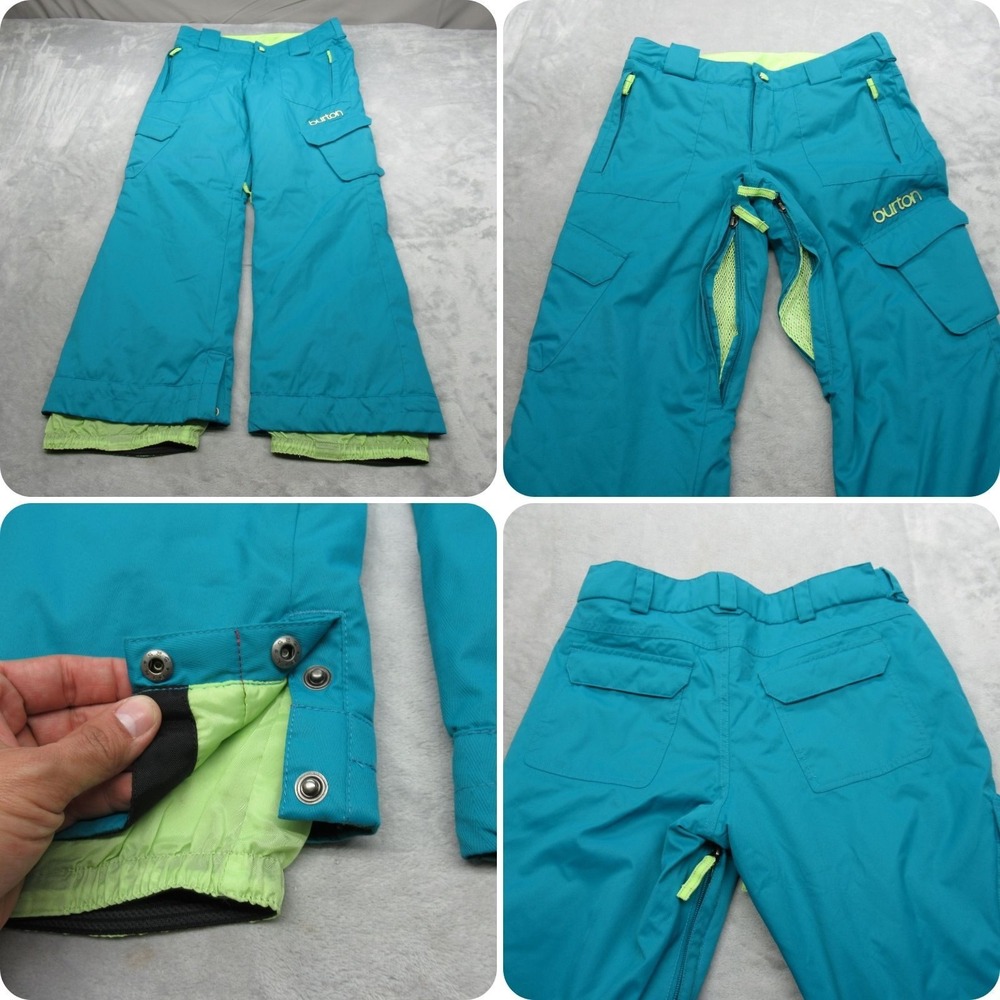 Burton Elite Cargo Snow Pant‎ Girls Large 14/16 Aqua Waterproof Insulated Ski